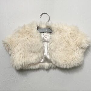 🌸 Monsoon London Toddler Baby Girl Cream Formal Shrug Size 6-12 Months